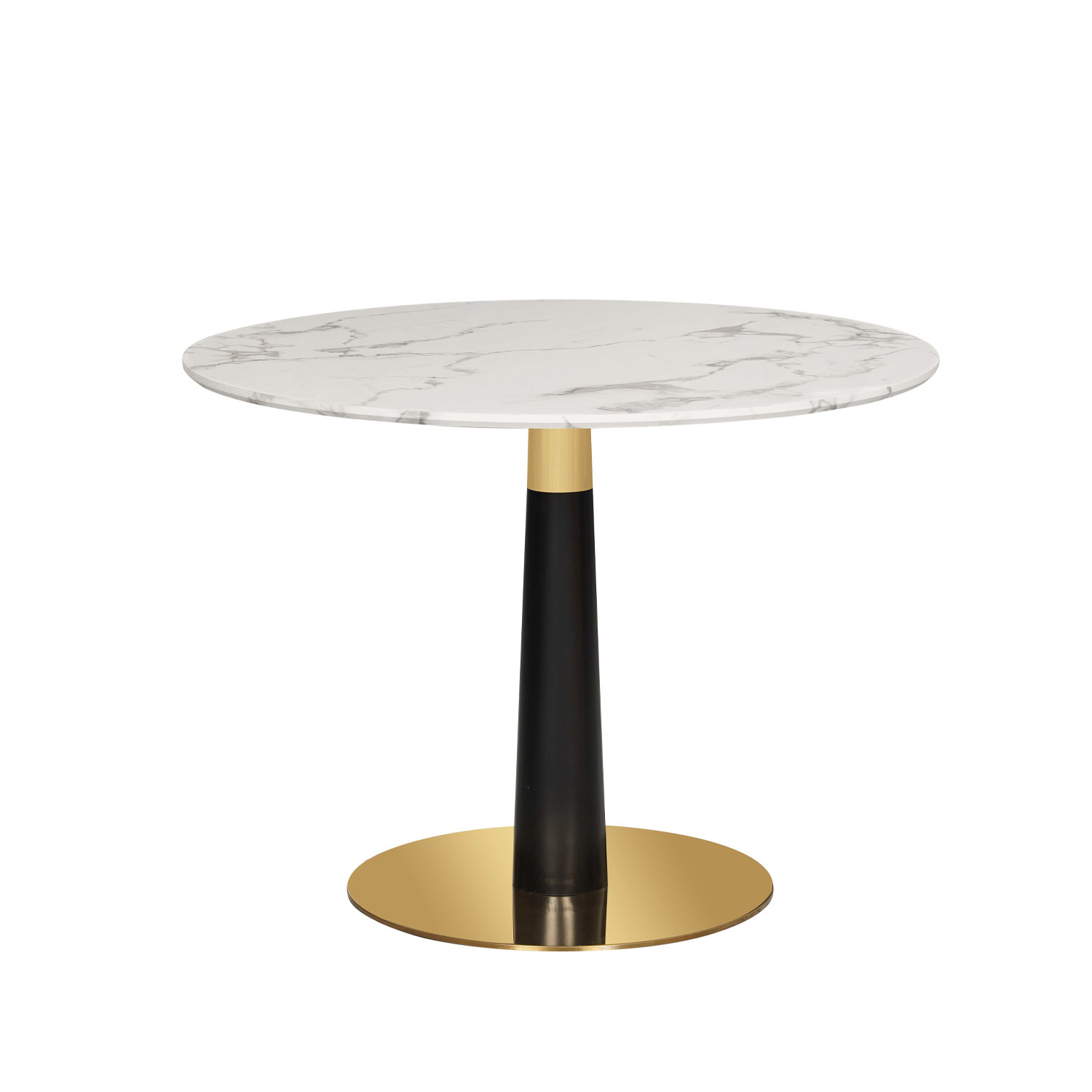Marbach Round Dining Table 100cm (Marble GoldBlack) Furniture Source Philippines