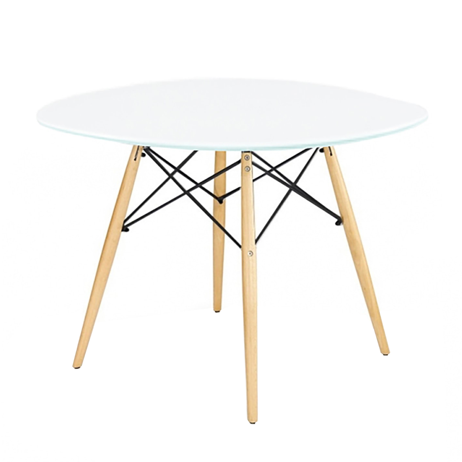 Barnes Doily WhiteGlass Round Table 70cm Furniture Source Philippines