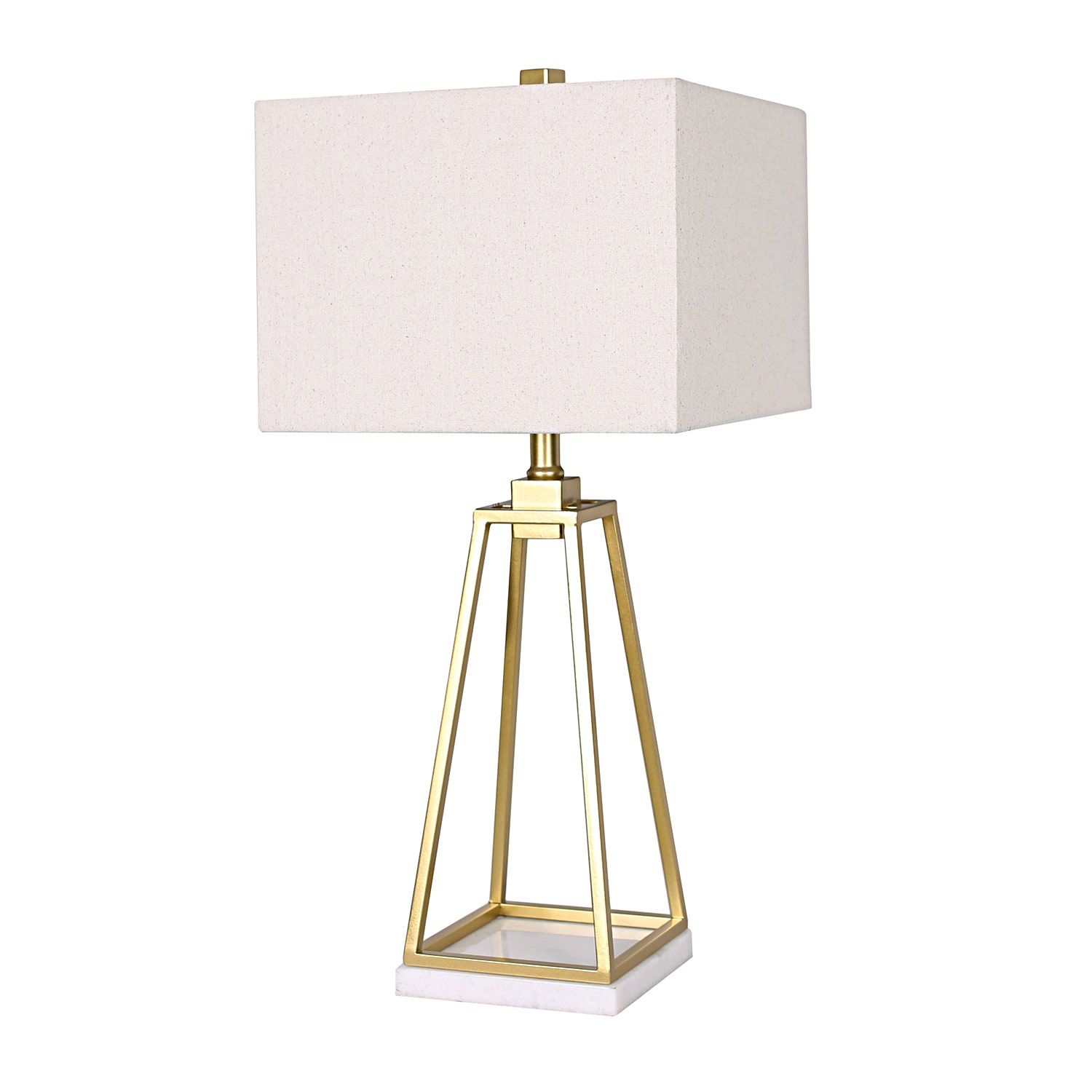 Jannes Table Lamp (Gold-White Marble)