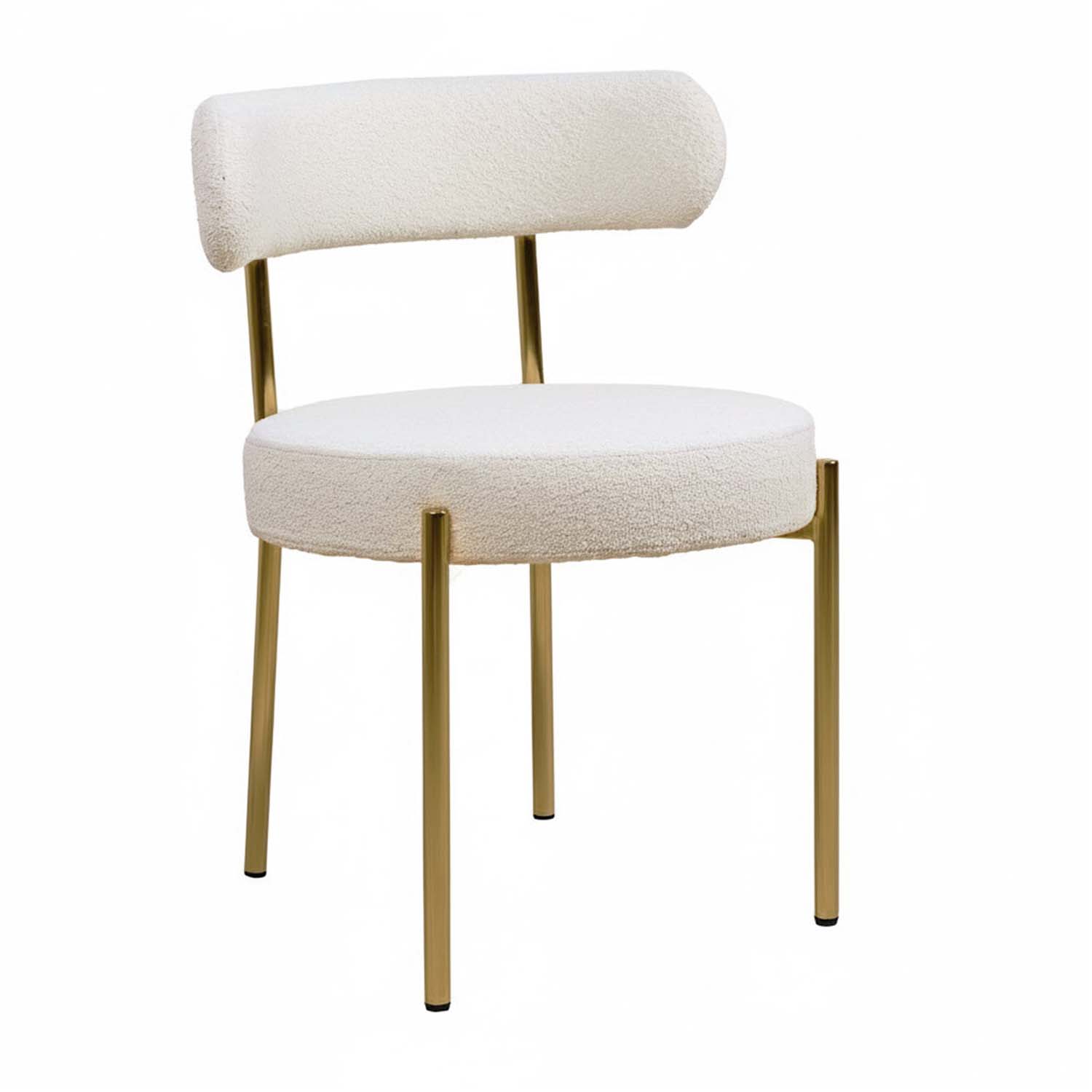 Butter Cuurv Chair (Cream-Gold)