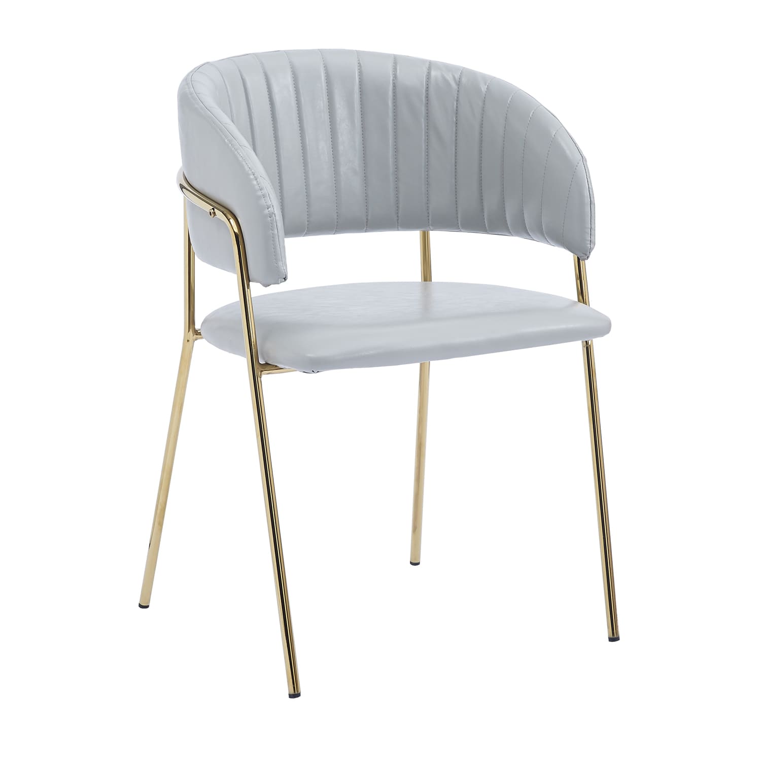 Kane Chair (Light Gray Faux Leather)
