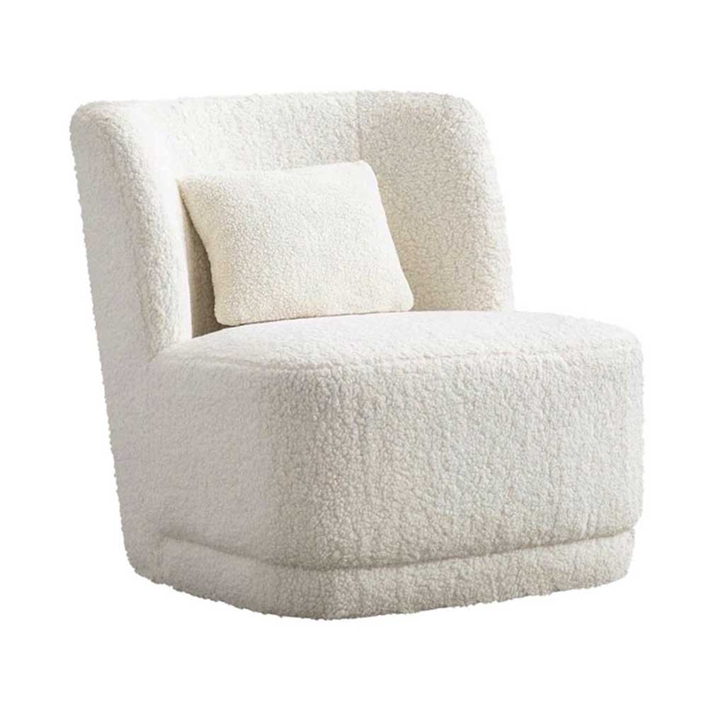 Butter Swane Swivel Armchair (White)