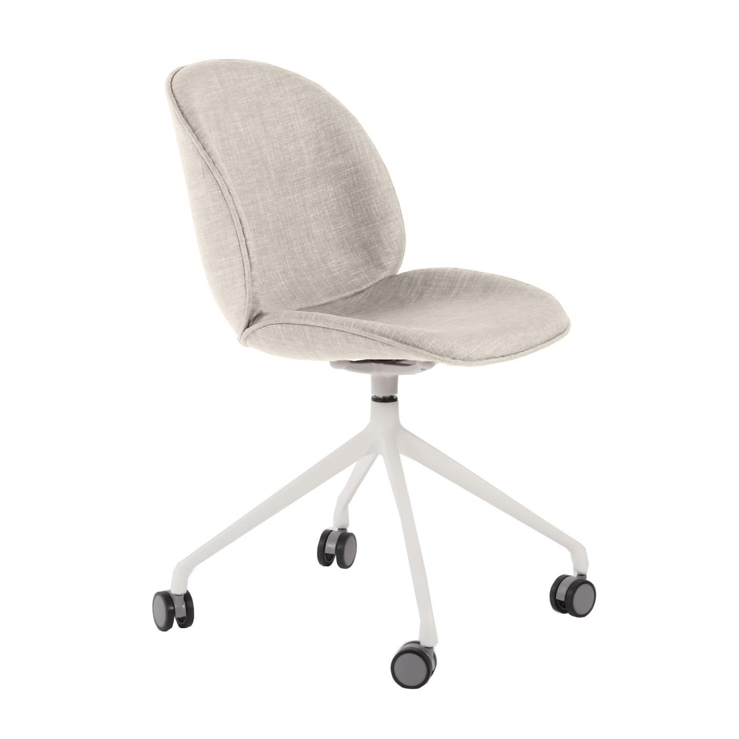 Gupee Swivel Chair Wheels (Beige-White)