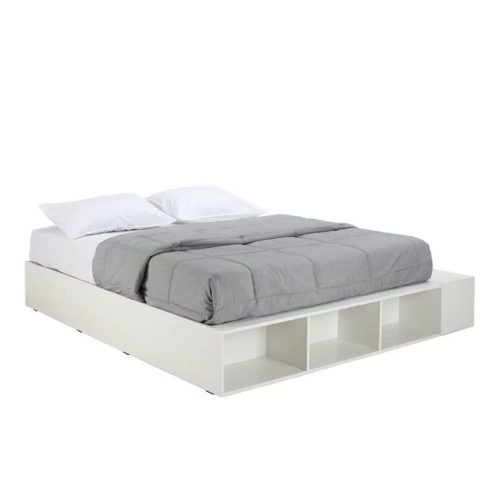 Nikko Queen Storage Bed (White)