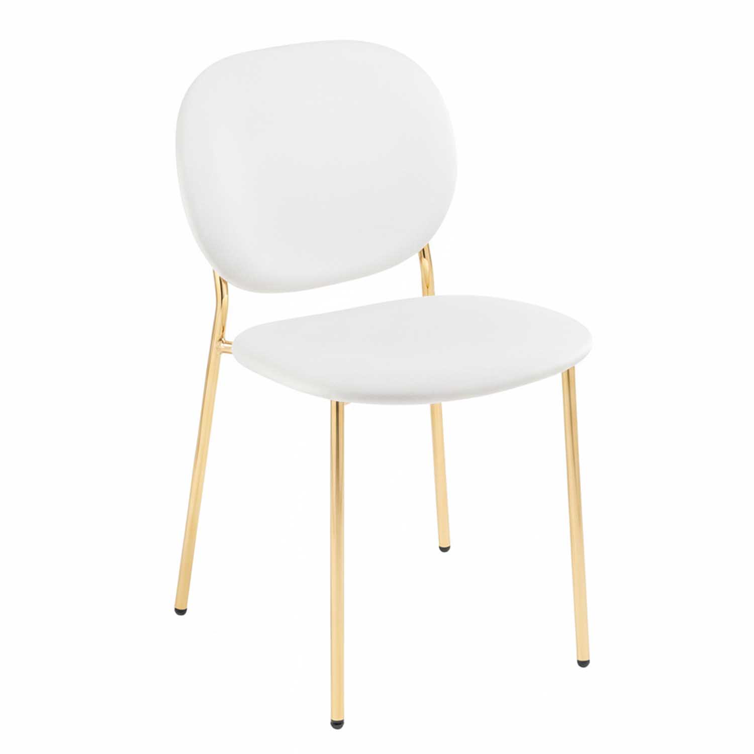 Kalle Velvet  Chair (White)