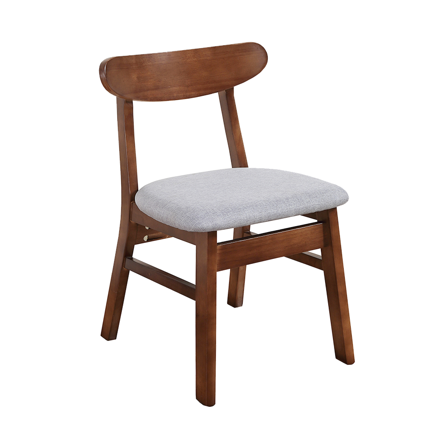 Norwall Chair (Walnut Light Gray Fabric)
