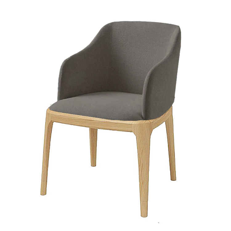 Norwann Chair (Natural Dark Gray Fabric)