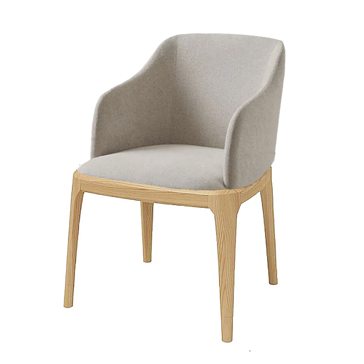 Norwann Chair (Natural Light Gray Fabric)