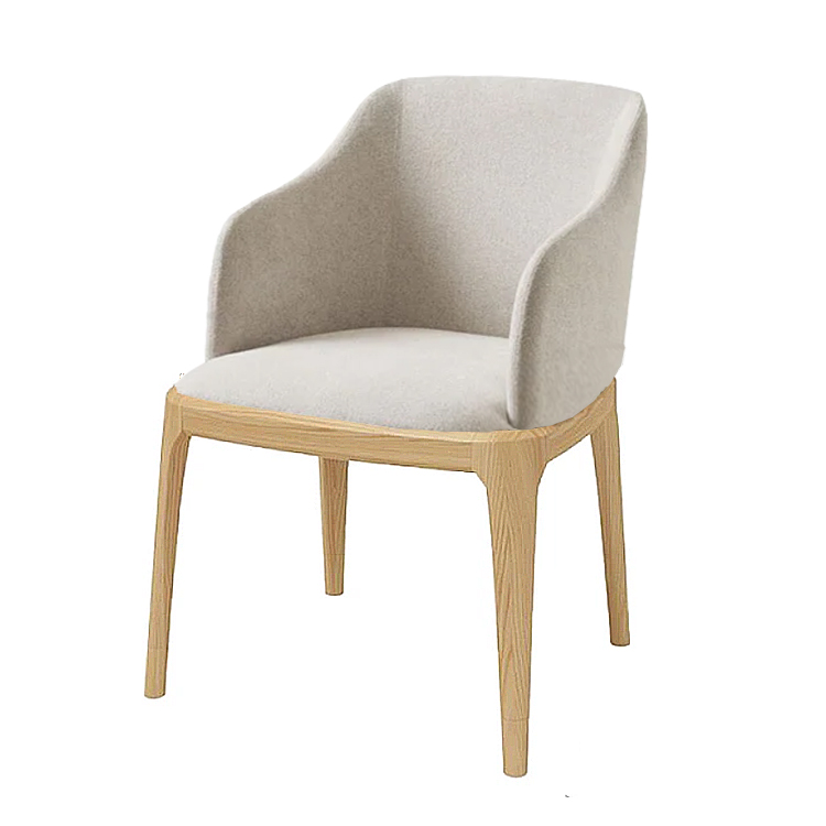 Norwann Chair (Natural Off White Fabric)