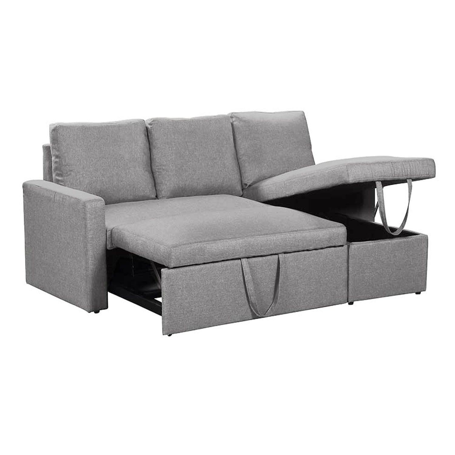 Bennison Chaise Sofabed with Storage (Light Gray)