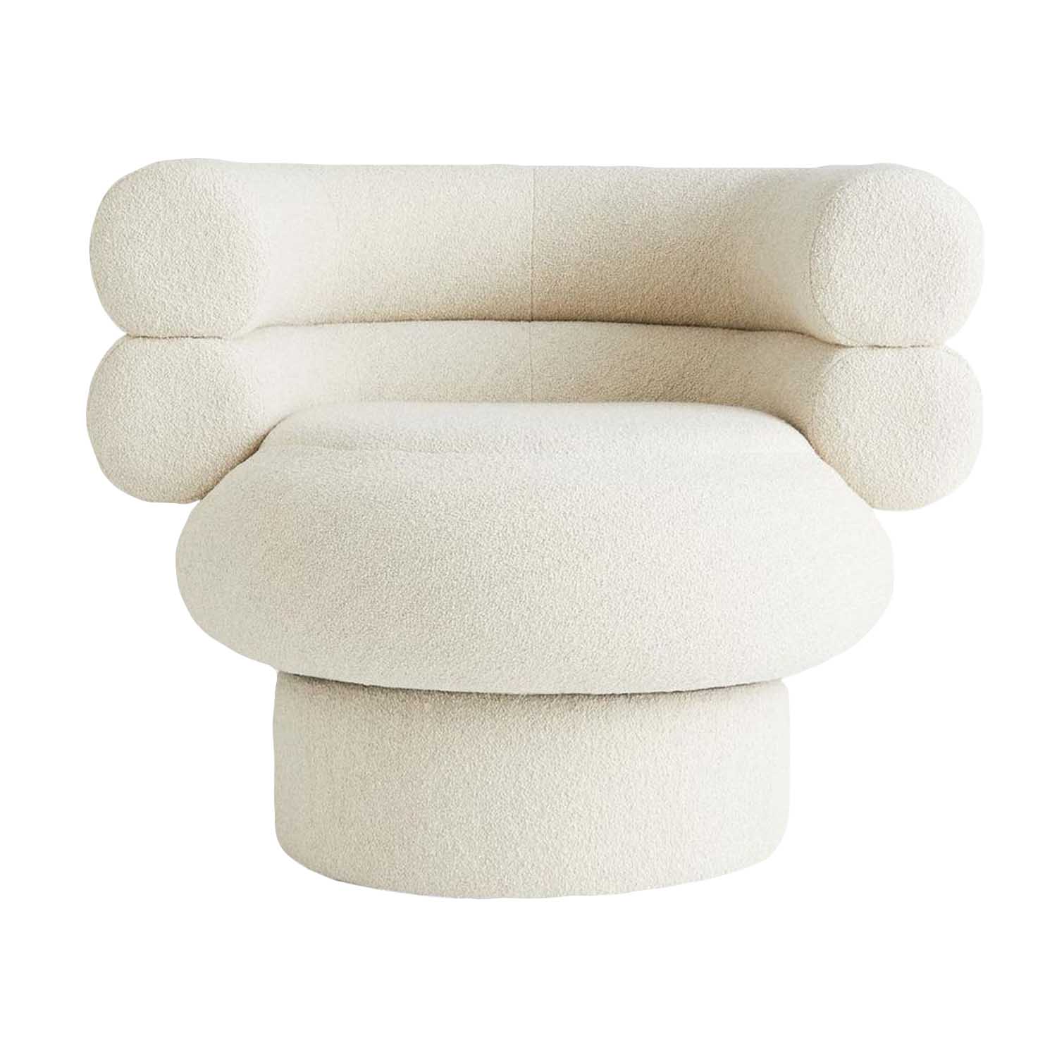 Butter Roll Armchair (White)