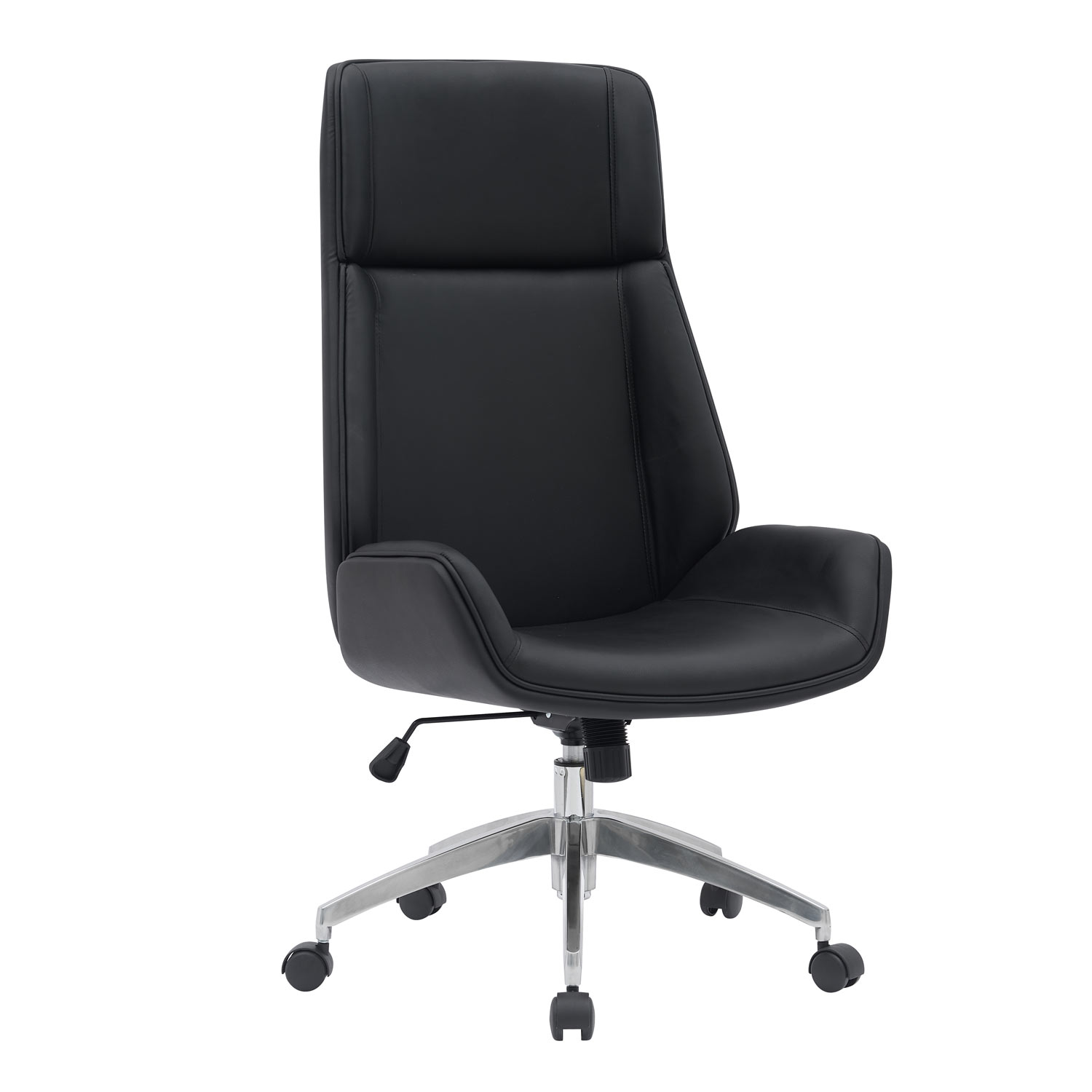 Dexterton High Back Swivel Chair (Black Leatherette)