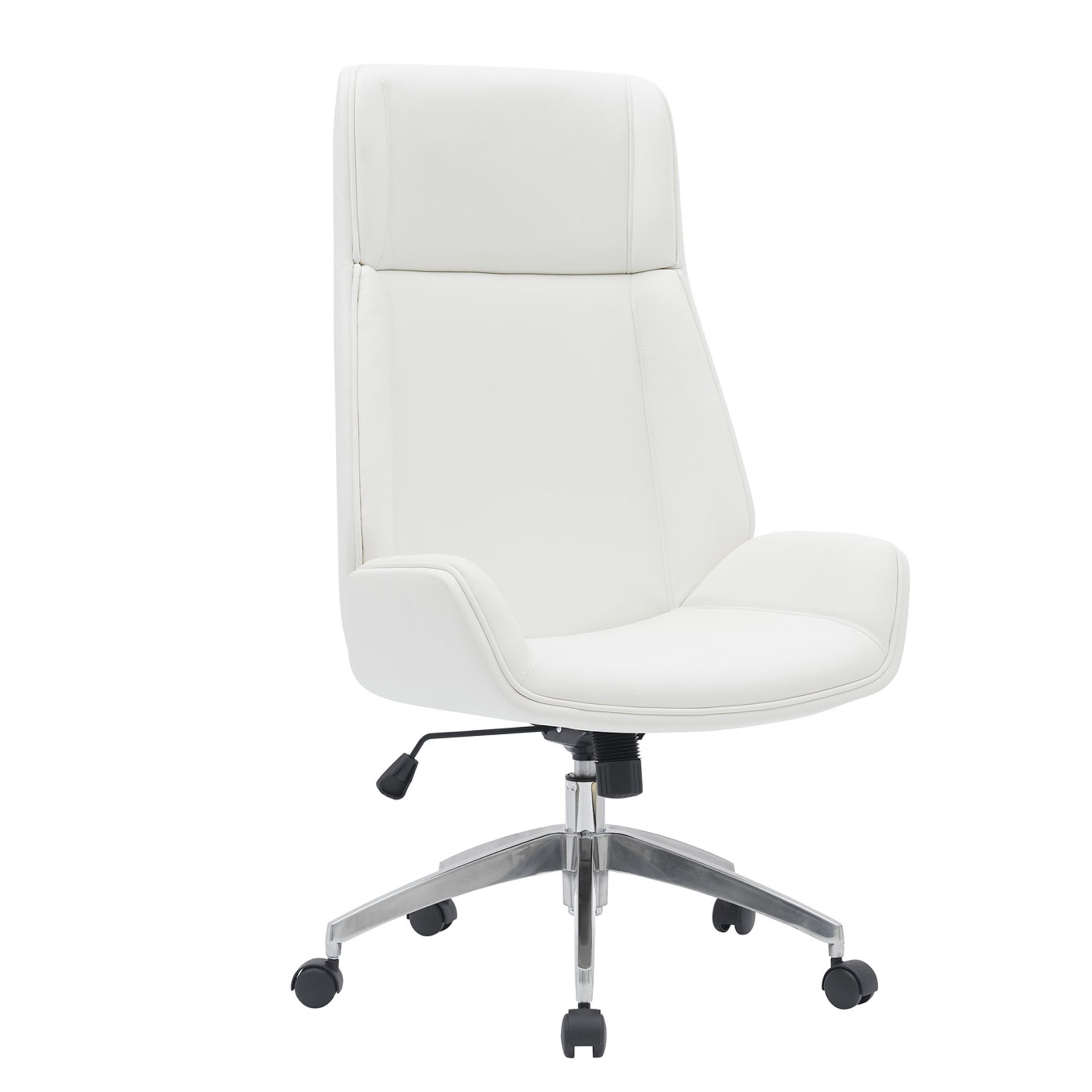 Dexterton High Back Swivel Chair (White Faux Leather)