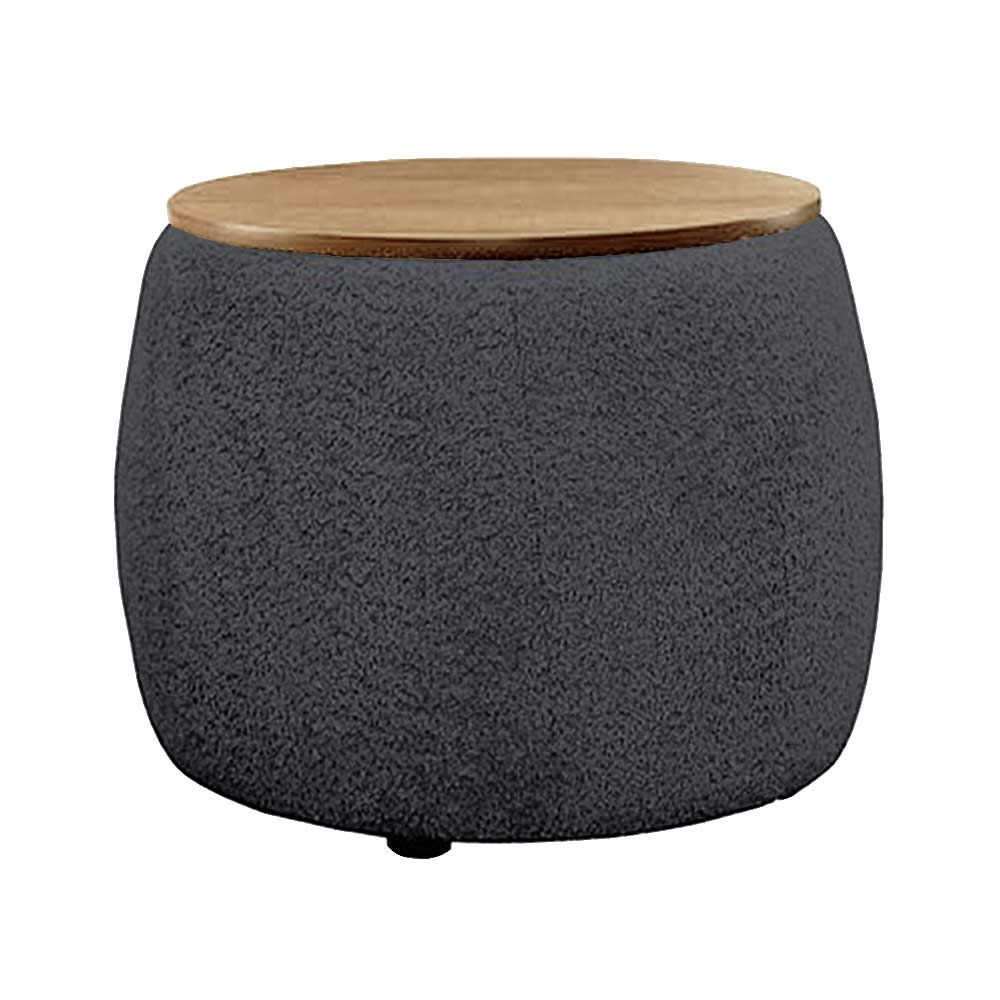 Lamell Stool with Storage 65 cm (Dark Gray-Natural)