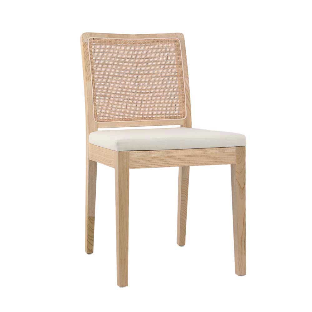 Chamburg Rattan Chair (Natural-Off White)