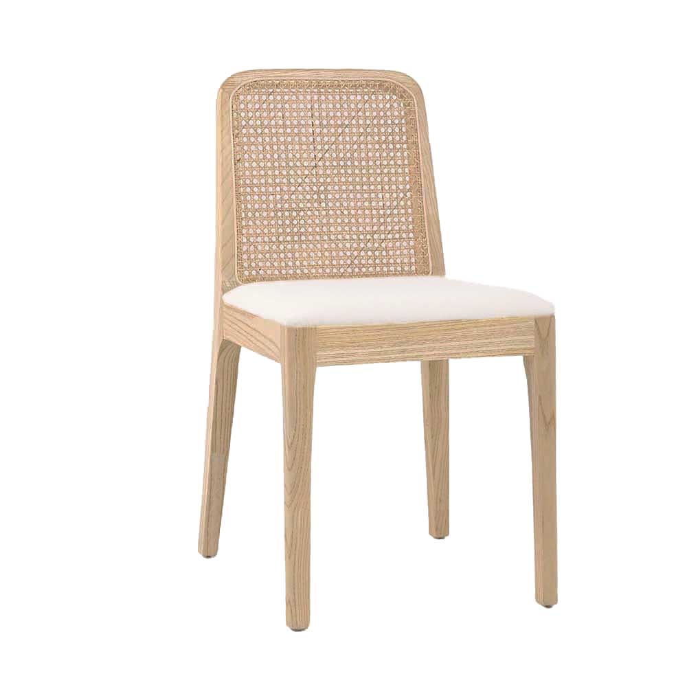 Chamen Rattan Chair (Natural-Off White)