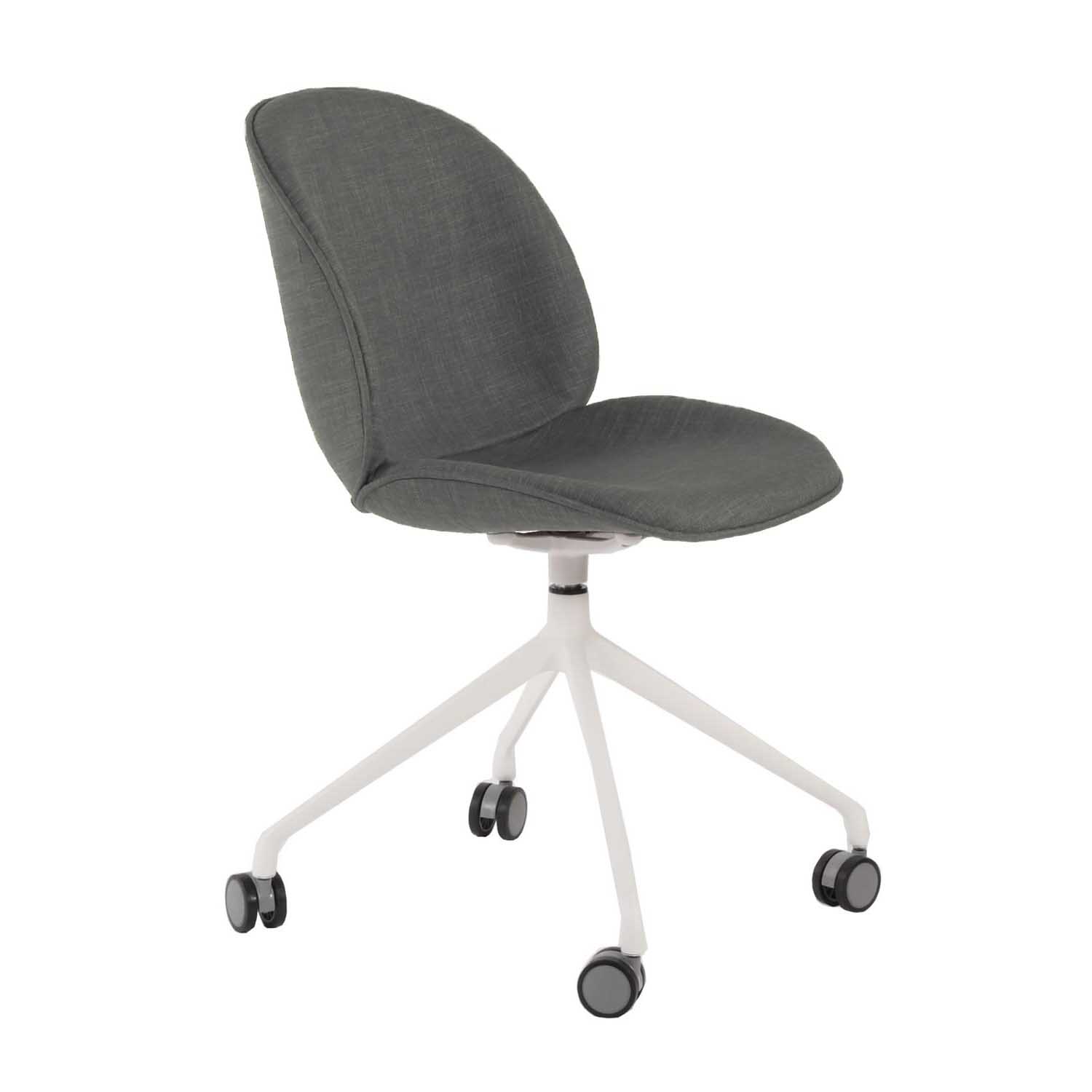 Gupee Swivel Chair Wheels (Dark Gray-White)