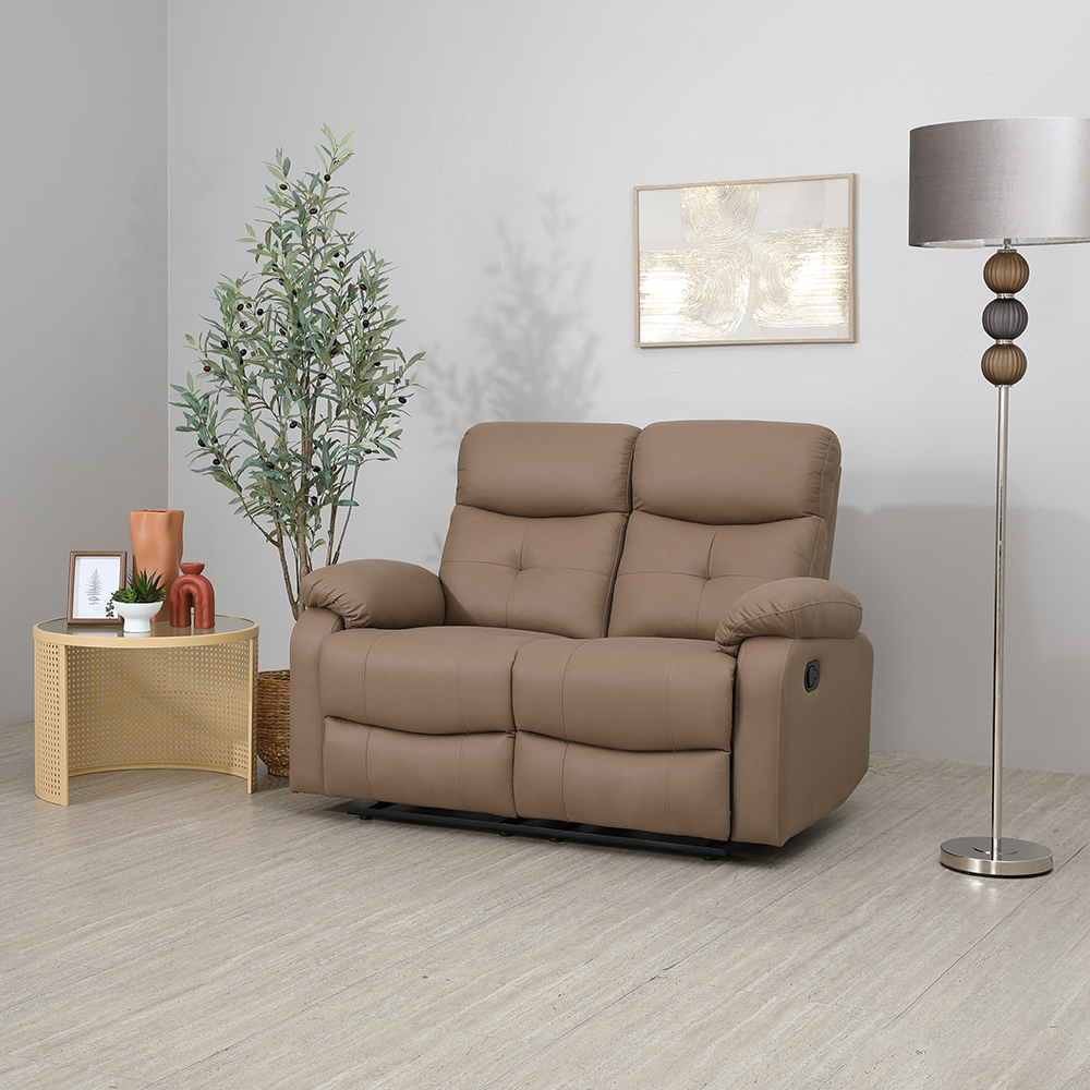Lita 2-Seater manual recliner Sofa (Brown)