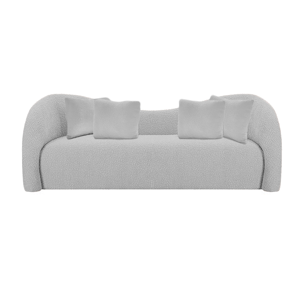 Butter Luxe Wave Sofa (Light Gray)