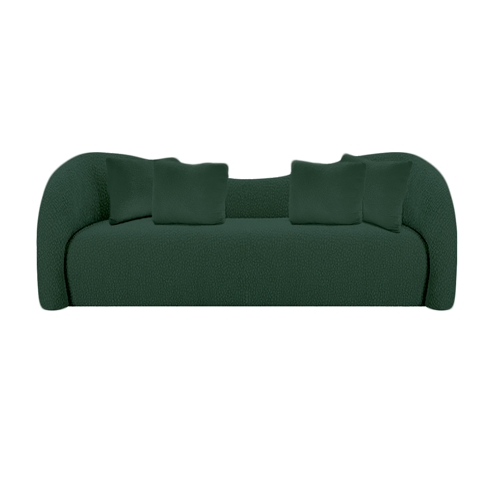 Butter Luxe Wave Sofa (Dark Green)