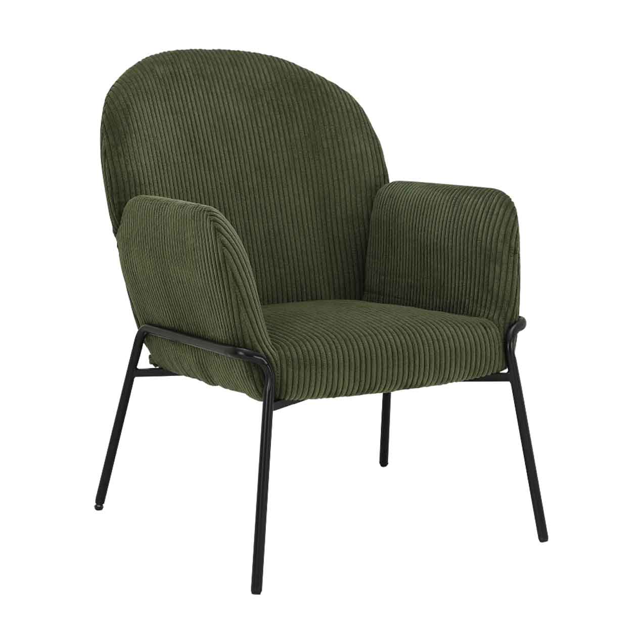 Freya Fabric 1 Seater Armchair (Green)