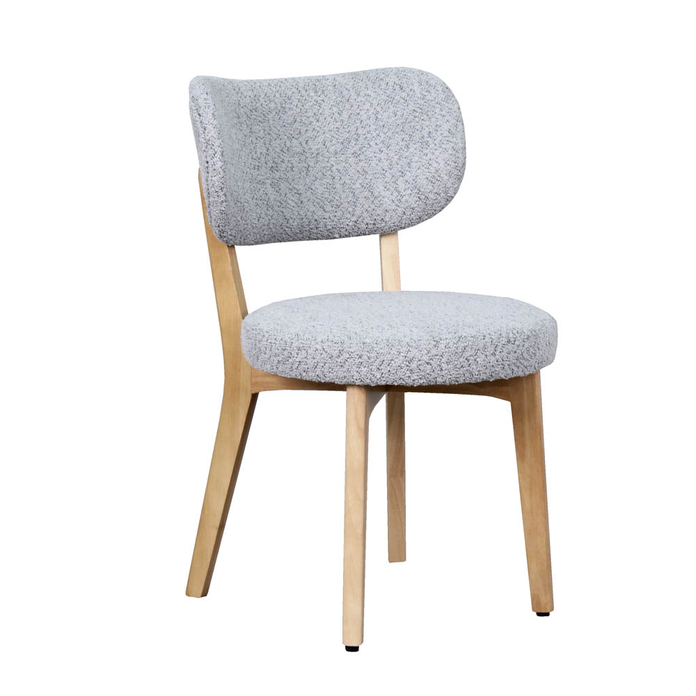 Butter Callstone Wood Chair (Natural/Gray Fabric)