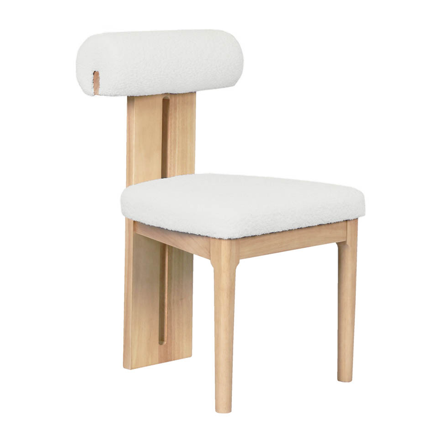 Butter Shass Chair (Natural/White Boucle)