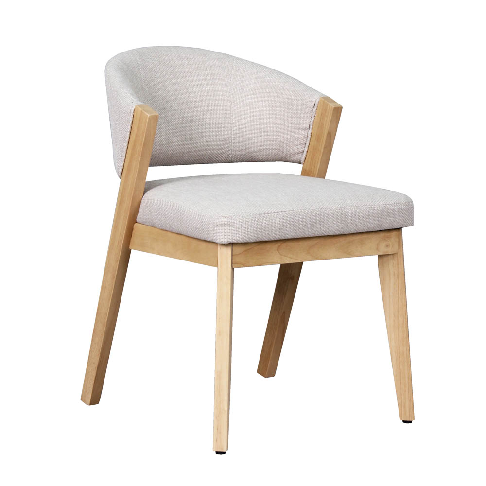 Callid Wood Chair (Natural/White Boucle)