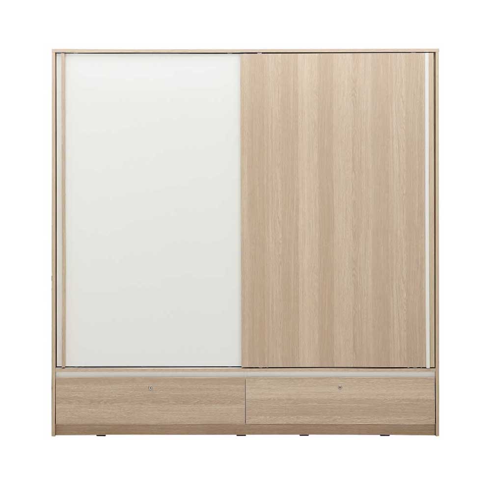 Vivi Sliding Door Wardrobe 160 cm (Lurbana Oak/White)