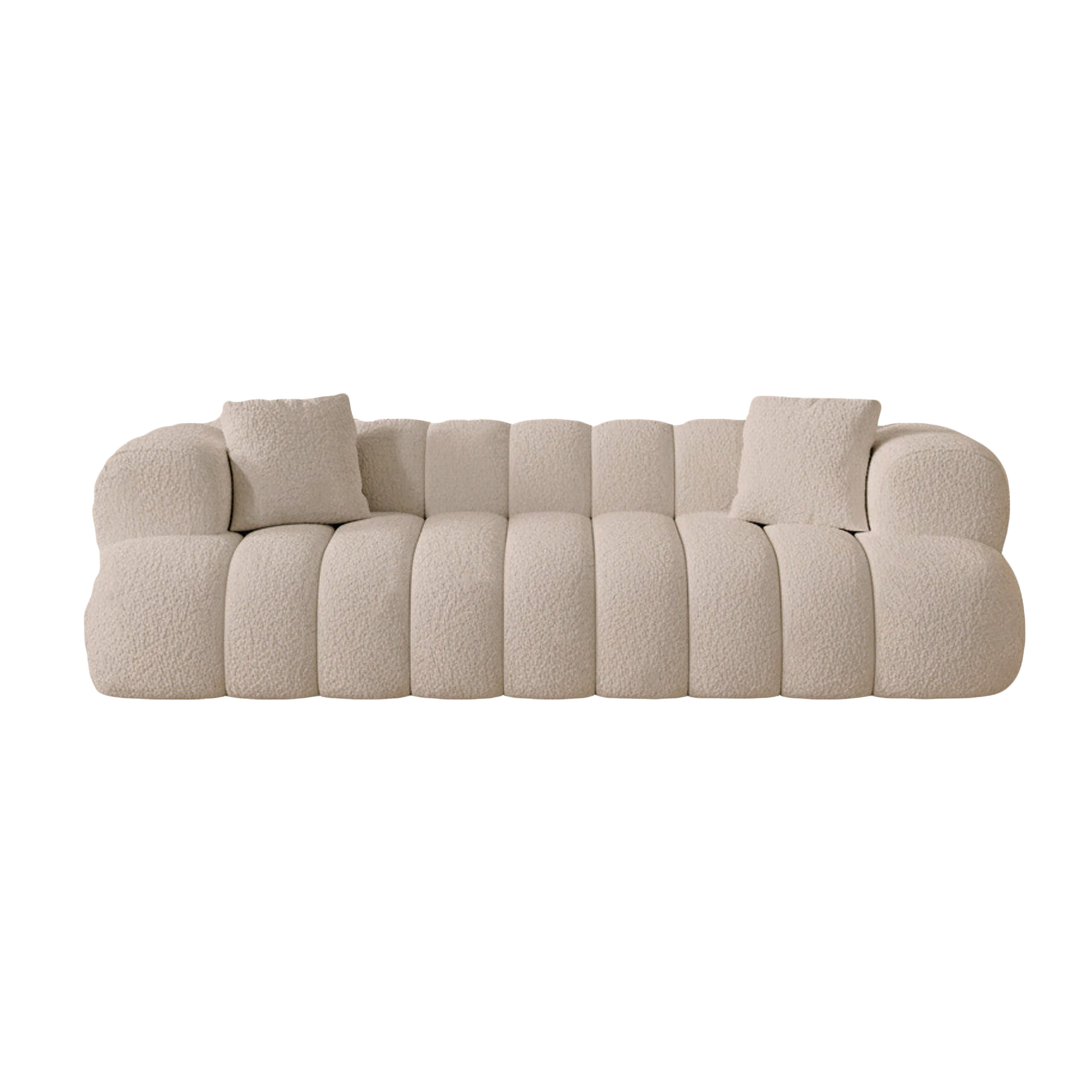 Butter Roll 3-Seater Sofa (Beige)