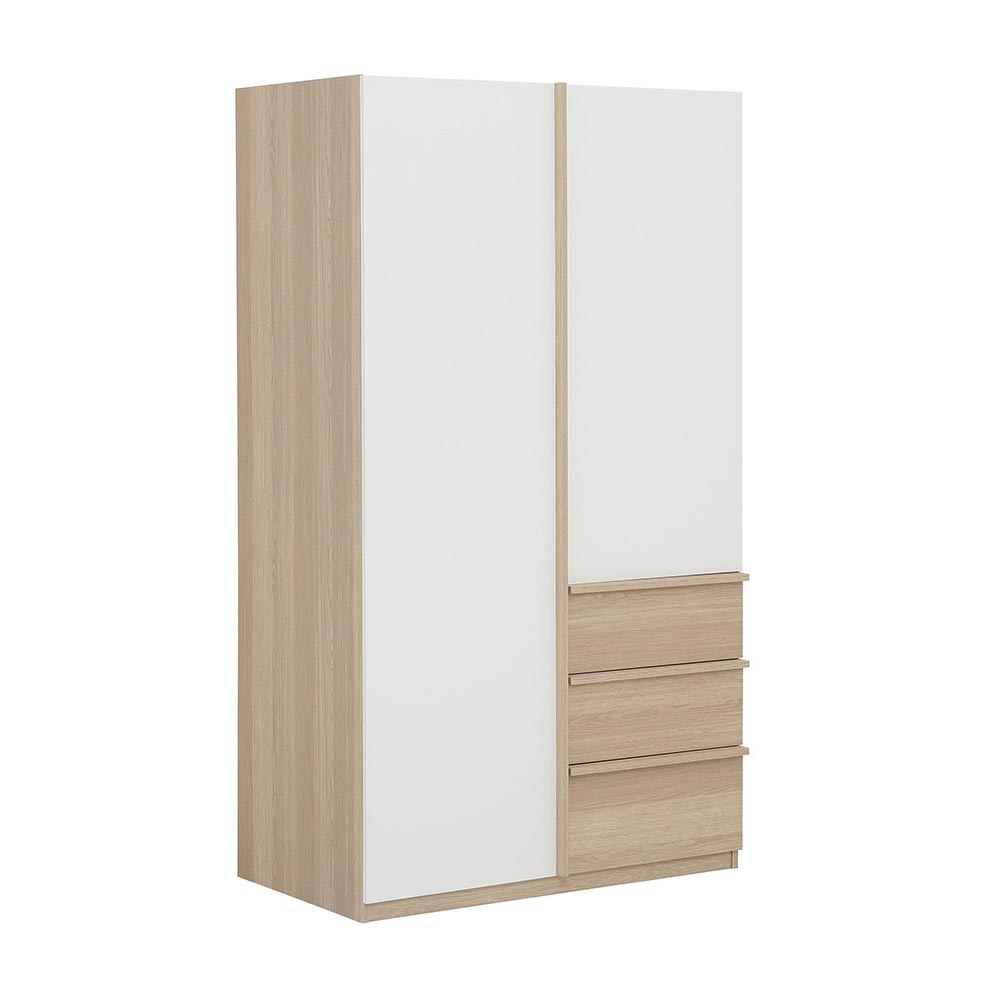 Zino 2 Door Wardrobe (Oak/White)