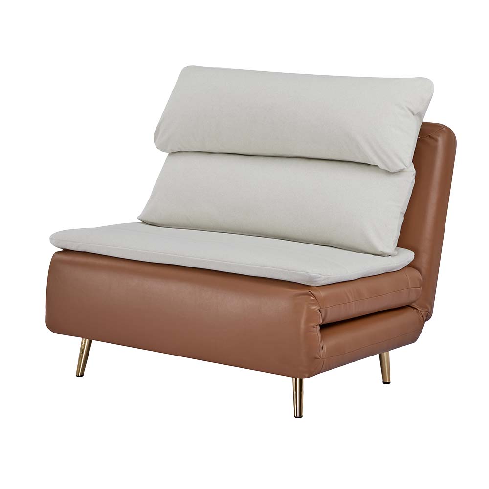 Franman 1-Seater Sofabed (White/Brown)