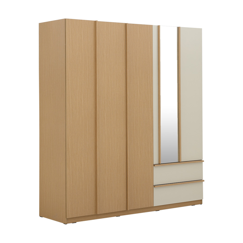 Shizuoka 5-Door Wardrobe (Tokyo Oak)