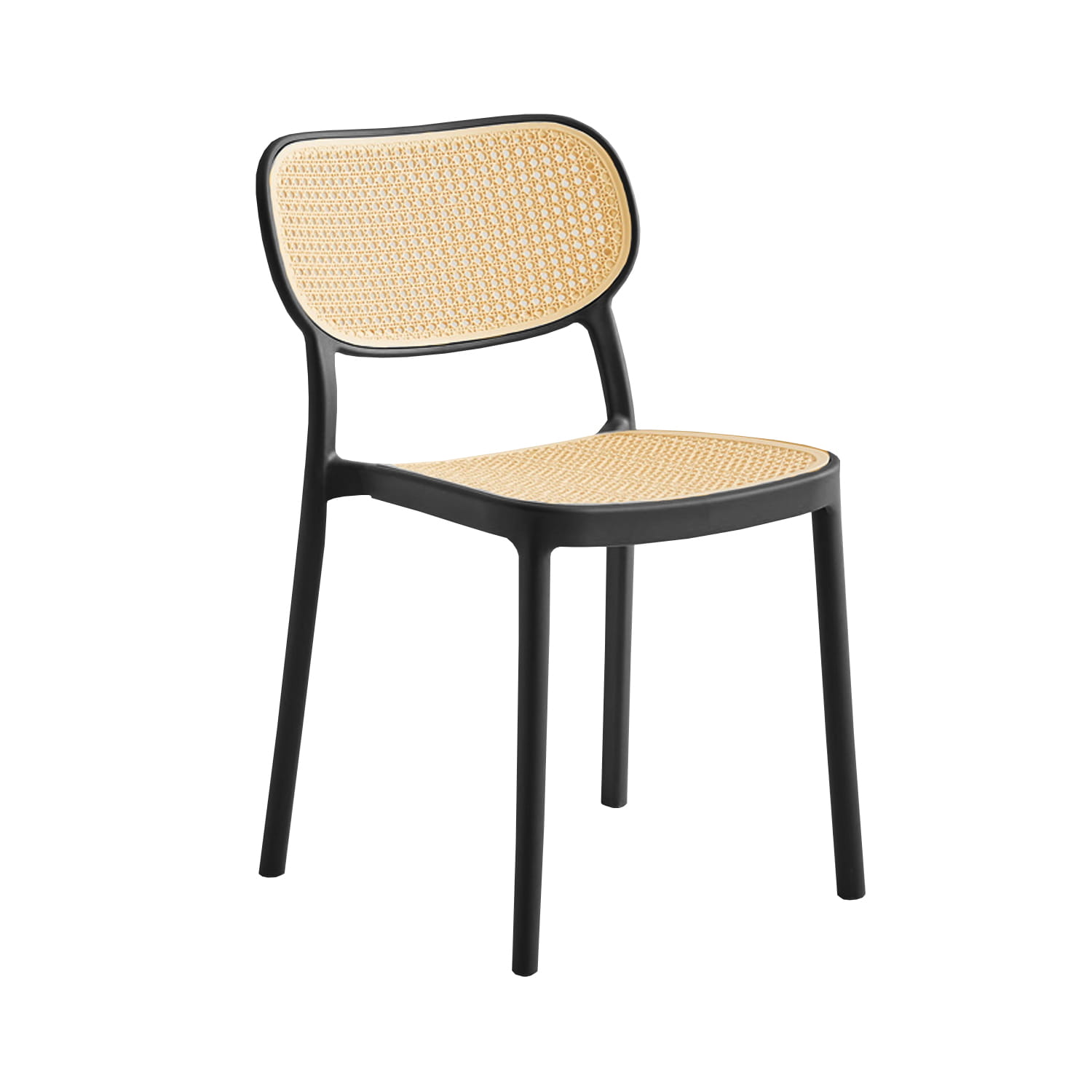 Charin Rattan Plastic Chair (Black)