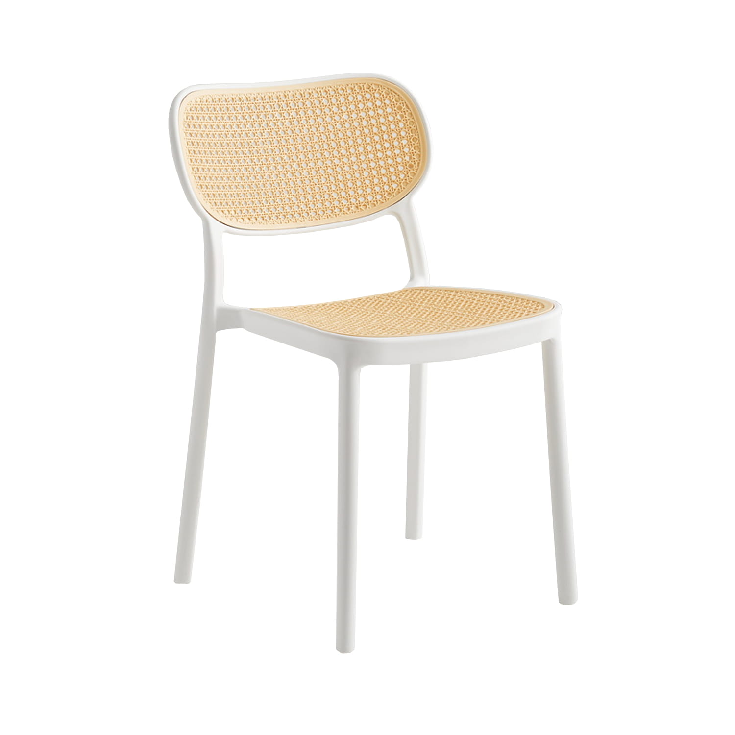 Charin Rattan Plastic Chair (White)