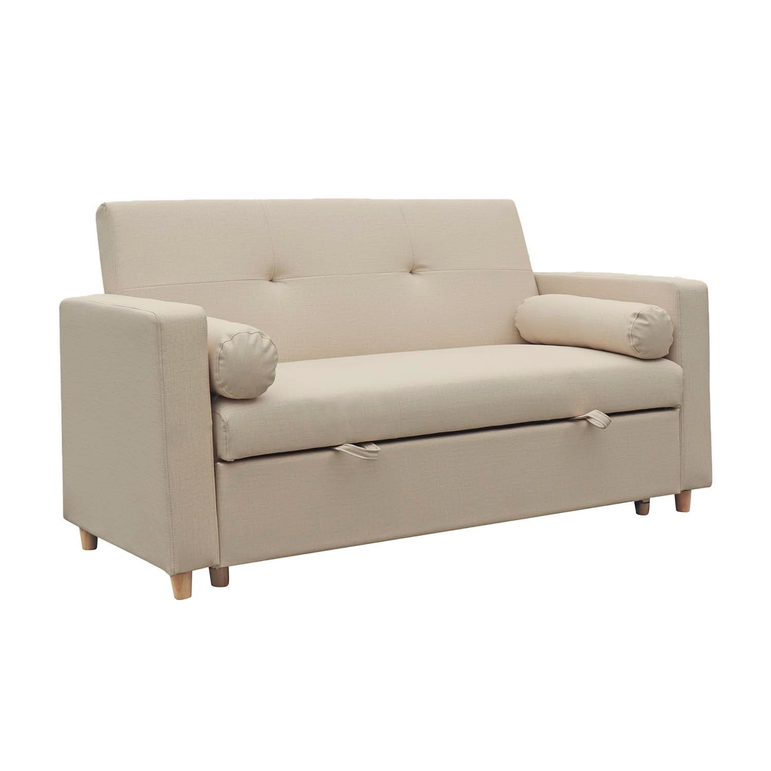 Brinkoff 2-Seater Sofabed Leatheric (Beige)