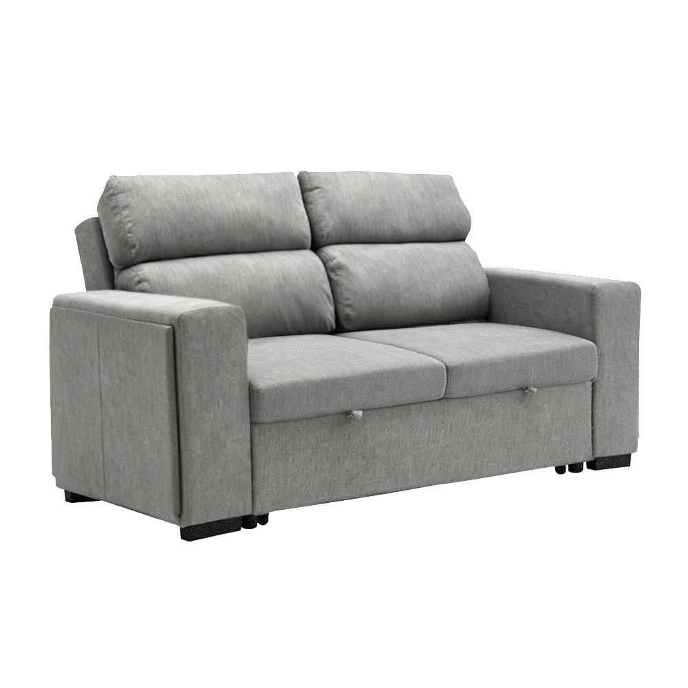 Berstow 2 Seater Sofabed with Side Pockets (Light Gray)