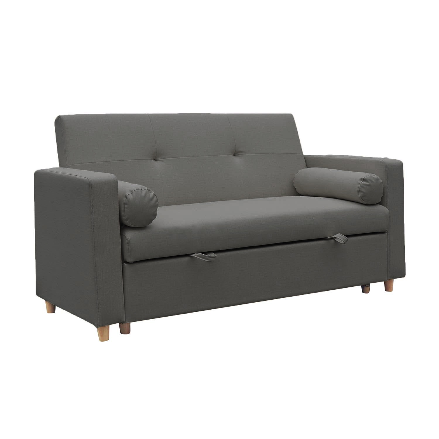 Brinkoff 2-Seater Sofabed Leatheric (Dark Gray)