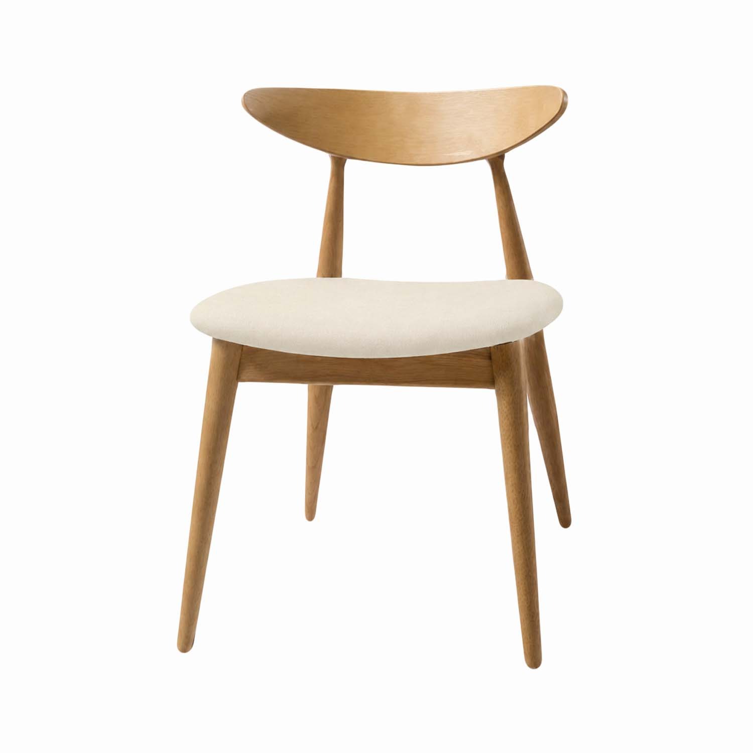 Norwood Chair (Oak-Beige Leatheric)