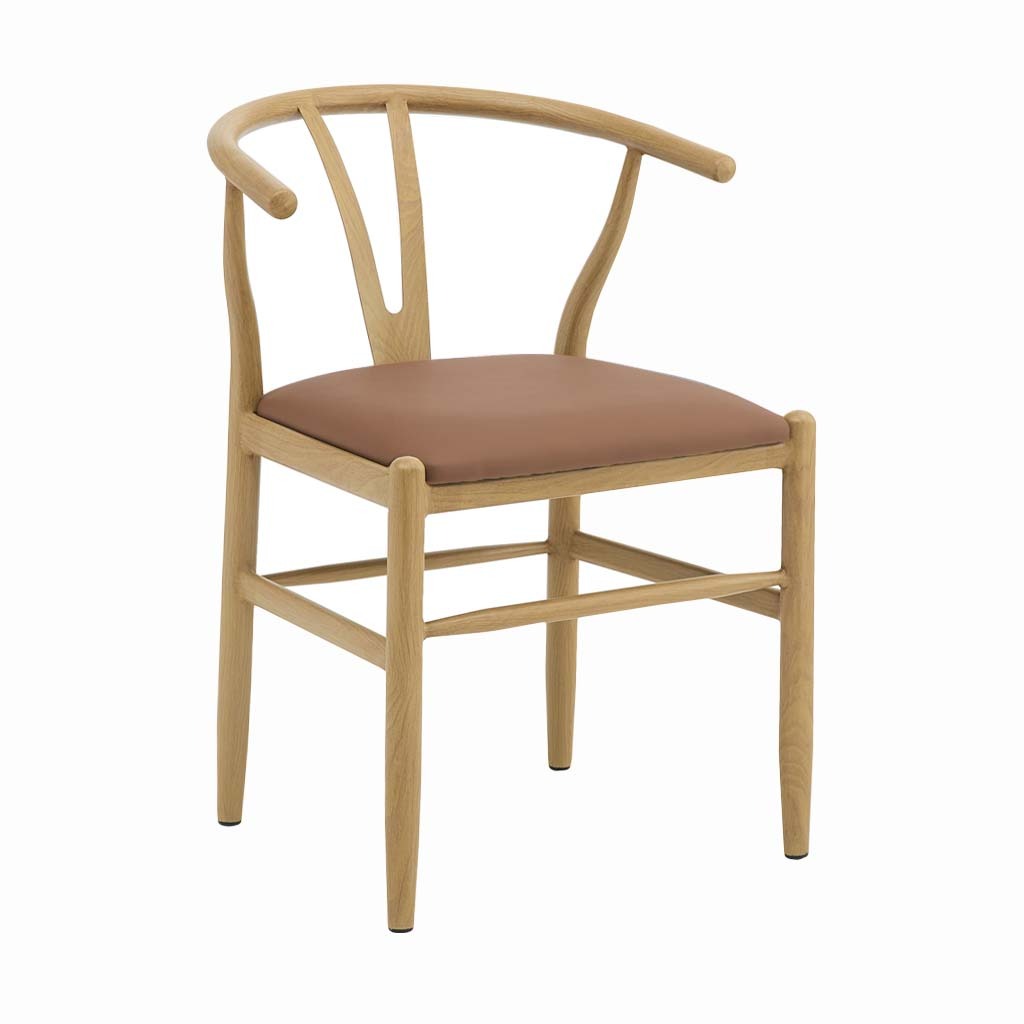Wishbone Chair (Oak-Brown Leather)