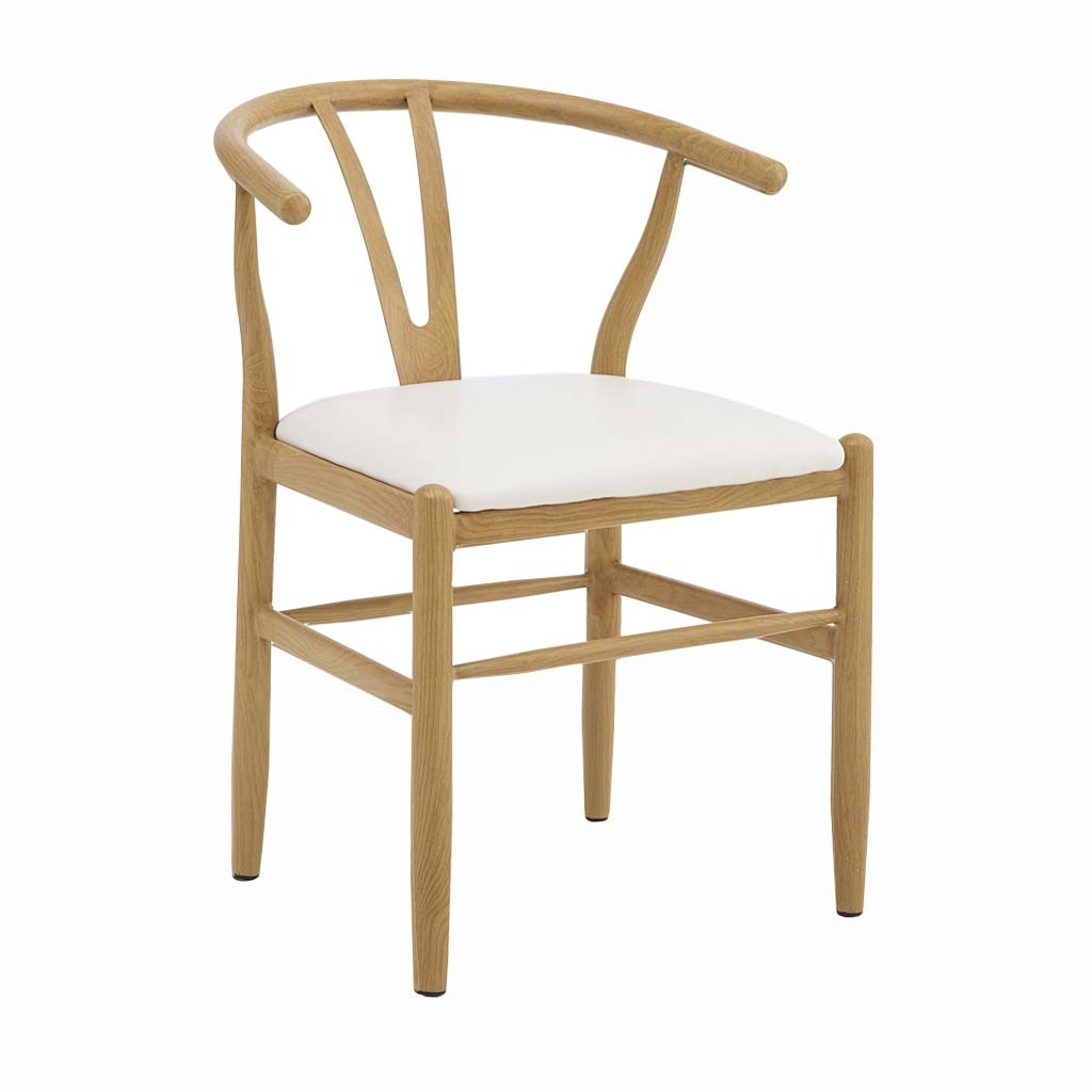 Wishbone Chair (Oak-White Leather)