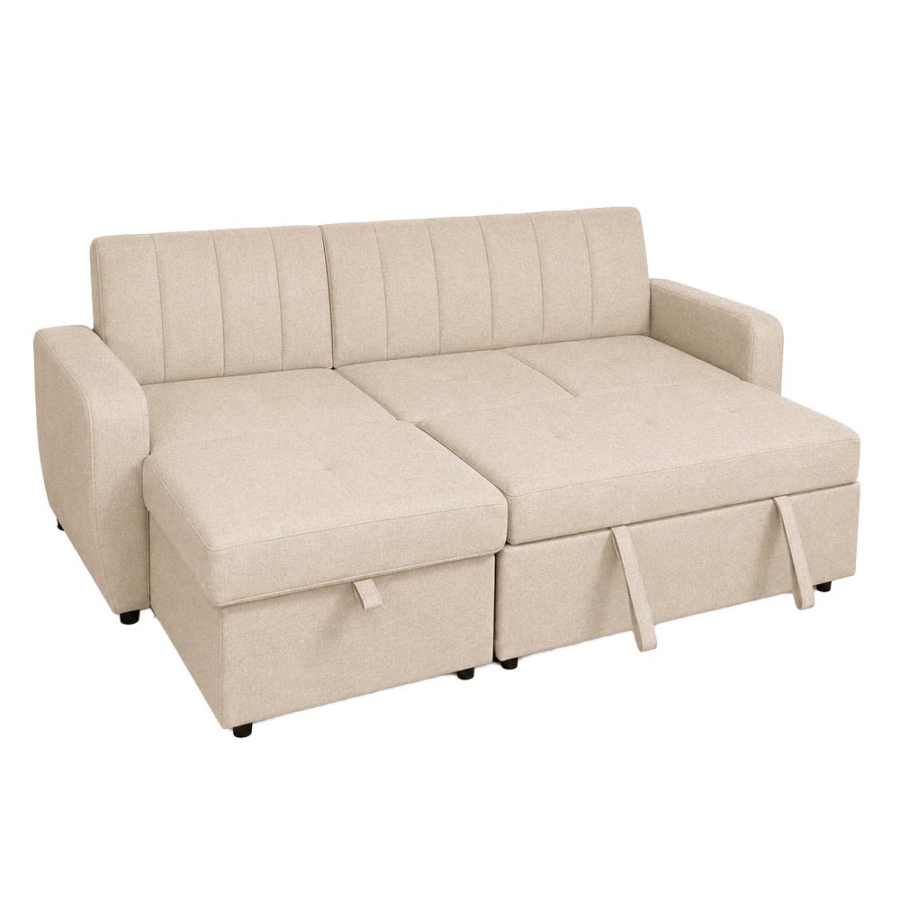 Dammins Chaise Sofabed with Storage (Beige)