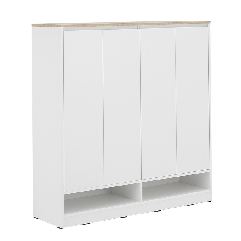 Pezzo 4-Door Shoe Cabinet (White)