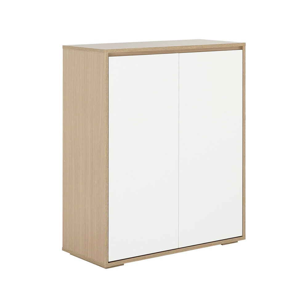 Tiana 2-Door Shoe Cabinet (Oak-White)