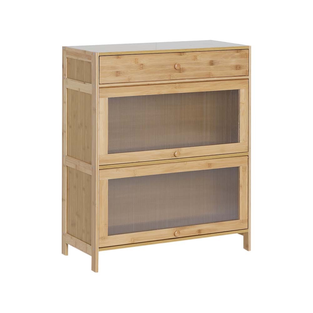 TOSHINO 2-Tier Cabinet with Drawer (Natural)