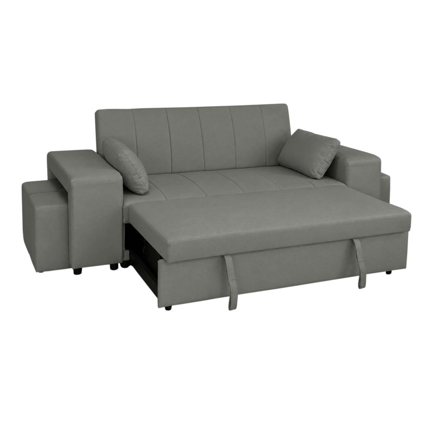 Sanderman Sofabed with 4 Ottomans (Dark Gray)