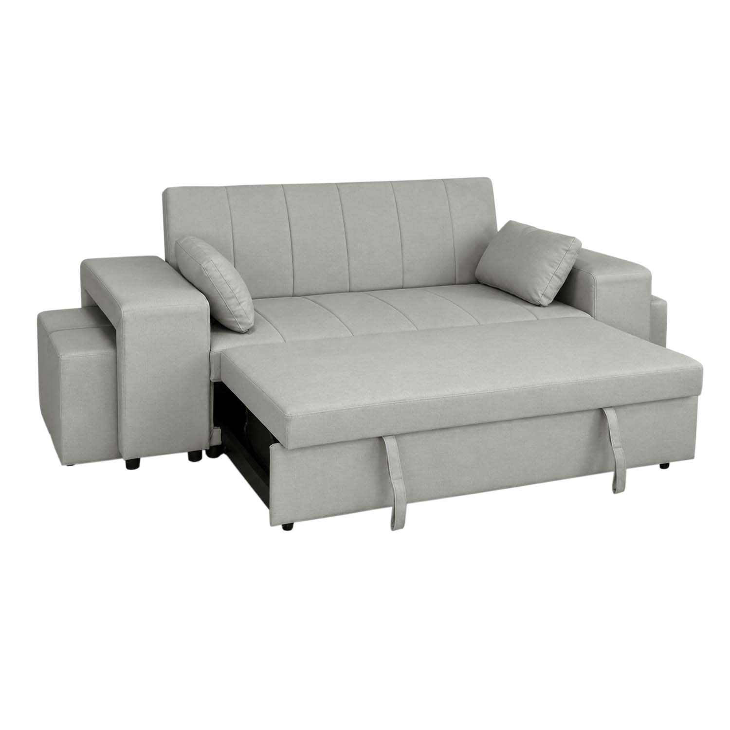 Sanderman Sofabed with 4 Ottomans (Light Gray)