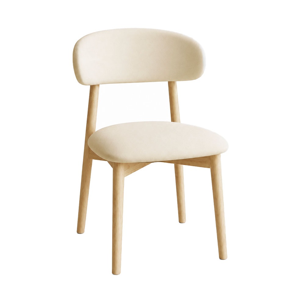 Norwade Chair (Natural Off White Leatheric)